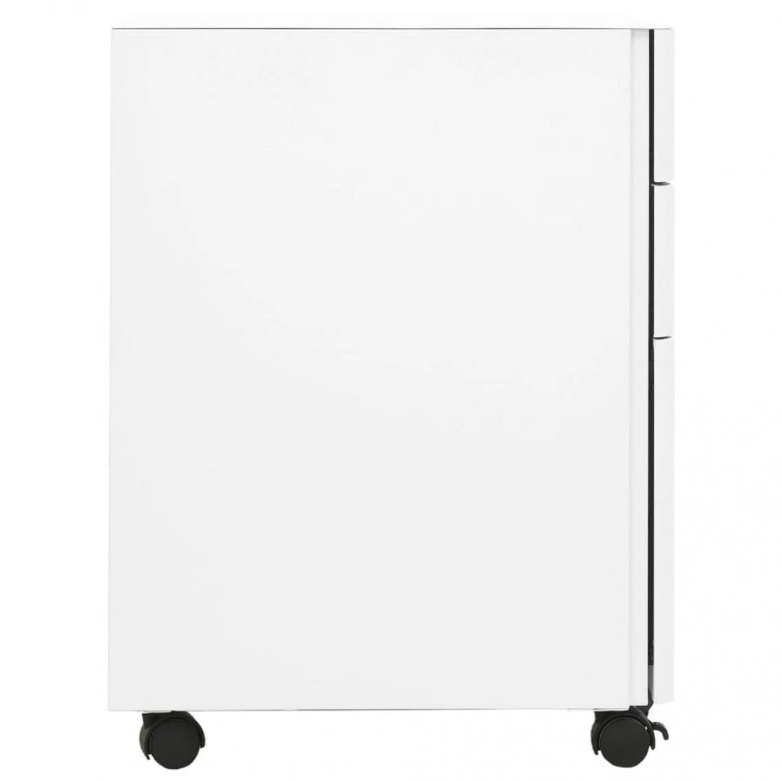VidaXL Classeur Mobile Blanc 30x45x59 Cm Acier 7 VidaXL Classeur Mobile Blanc 30x45x59 Cm Acier – Image 5