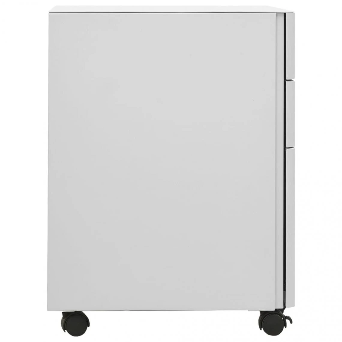 VidaXL Classeur Mobile Gris Clair 30x45x59 Cm Acier 7 VidaXL Classeur Mobile Gris Clair 30x45x59 Cm Acier – Image 5