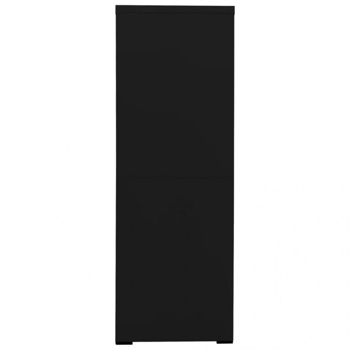 VidaXL Classeur Noir 90x46x134 Cm Acier 6 VidaXL Classeur Noir 90x46x134 Cm Acier – Image 4