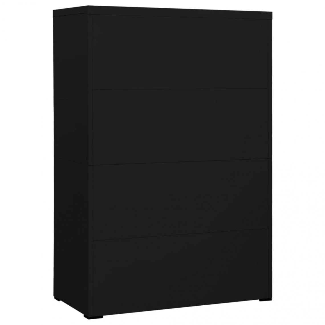 VidaXL Classeur Noir 90x46x134 Cm Acier 7 VidaXL Classeur Noir 90x46x134 Cm Acier – Image 5