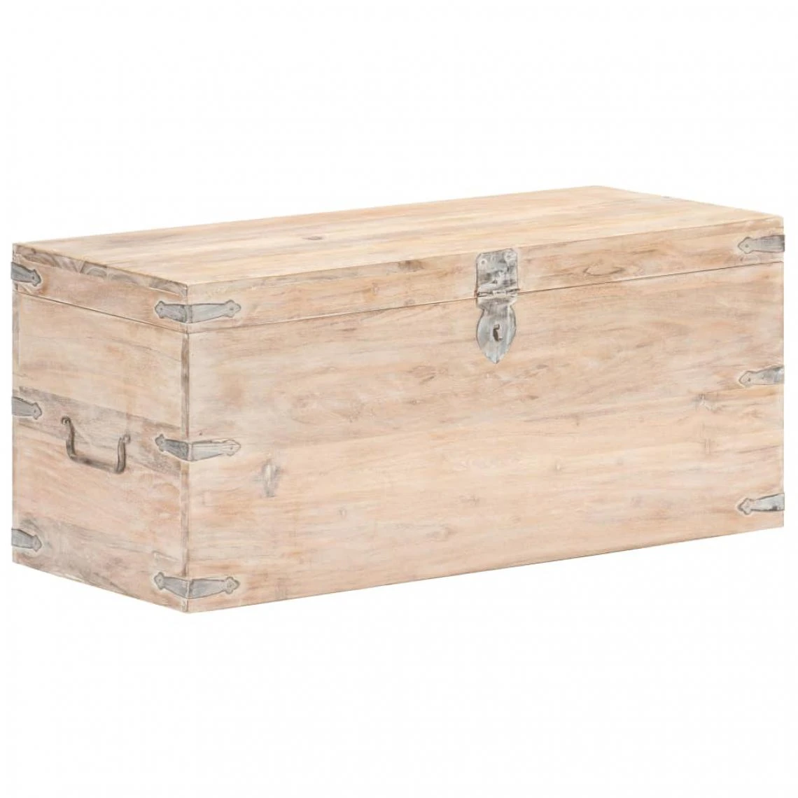 VidaXL Coffre 90x40x40 Cm Bois D'acacia Solide 3 VidaXL Coffre 90x40x40 Cm Bois D'acacia Solide