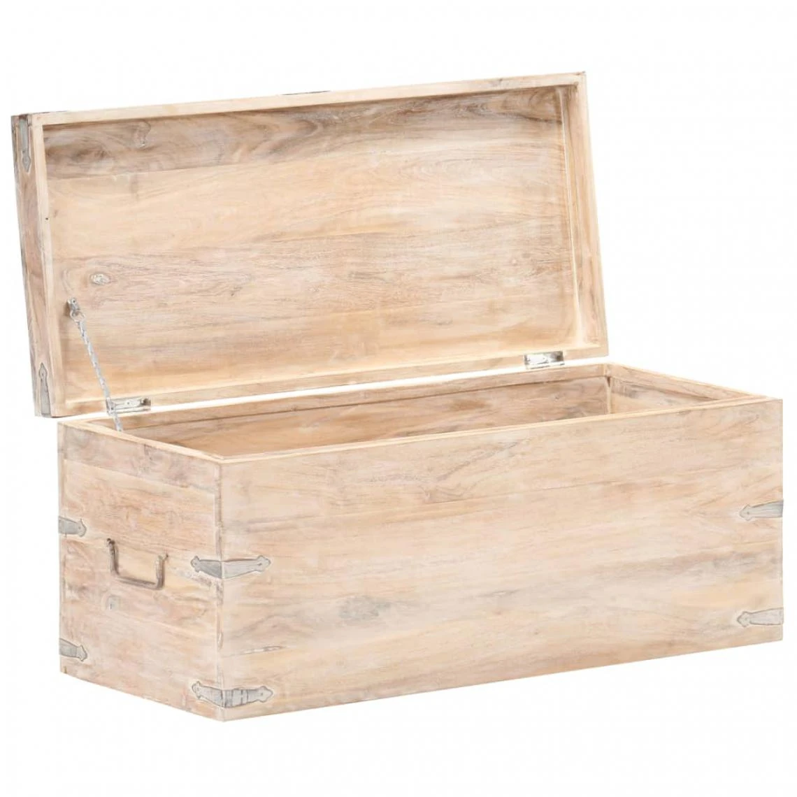 VidaXL Coffre 90x40x40 Cm Bois D'acacia Solide 4 VidaXL Coffre 90x40x40 Cm Bois D'acacia Solide – Image 2