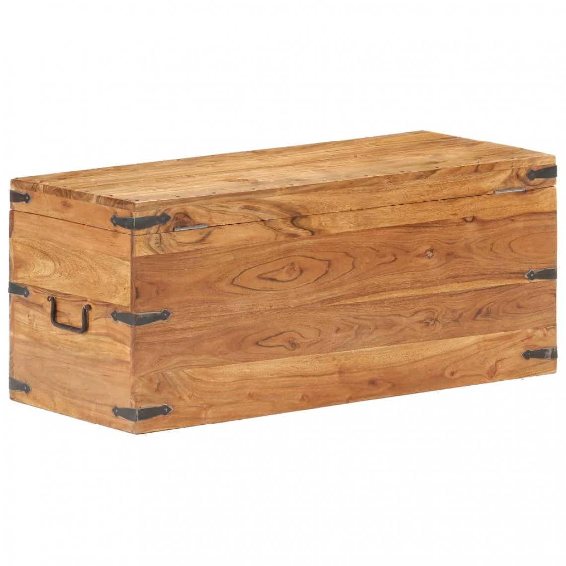 VidaXL Coffre 90x40x40 Cm Bois D'acacia Solide 7 VidaXL Coffre 90x40x40 Cm Bois D'acacia Solide – Image 5