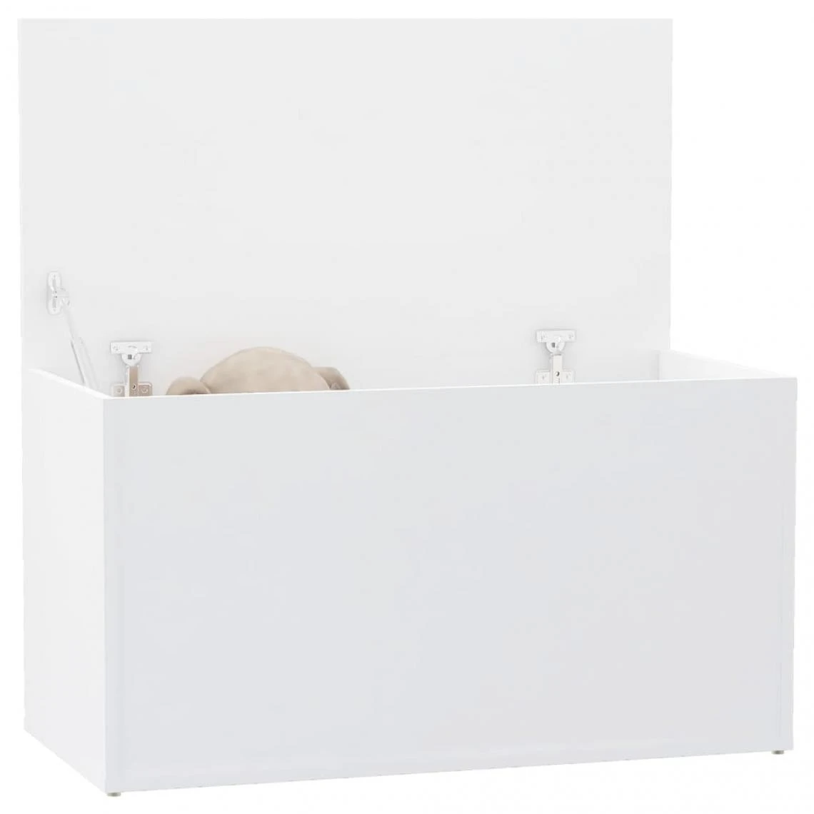 VidaXL Coffre De Rangement Blanc 84x42x46 Cm Bois D'ingénierie 5 VidaXL Coffre De Rangement Blanc 84x42x46 Cm Bois D'ingénierie – Image 3