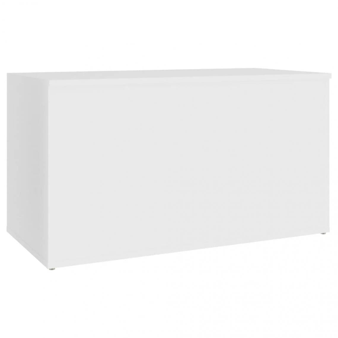 VidaXL Coffre De Rangement Blanc 84x42x46 Cm Bois D'ingénierie 7 VidaXL Coffre De Rangement Blanc 84x42x46 Cm Bois D'ingénierie – Image 5
