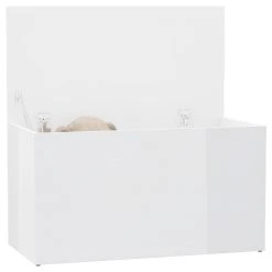 VidaXL Coffre De Rangement Blanc Brillant 84x42x46cm Bois D'ingénieri... 9 VidaXL Coffre De Rangement Blanc Brillant 84x42x46cm Bois D'ingénieri... -magasin Vente-unique vidaxl coffre de rangement blanc brillant 84x42x46 cm agglomere 11565266 30344620 1140x1140