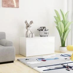 VidaXL Coffre De Rangement Blanc Brillant 84x42x46cm Bois D'ingénieri... 10 VidaXL Coffre De Rangement Blanc Brillant 84x42x46cm Bois D'ingénieri... -magasin Vente-unique vidaxl coffre de rangement blanc brillant 84x42x46 cm agglomere 11565266 30344622 1140x1140