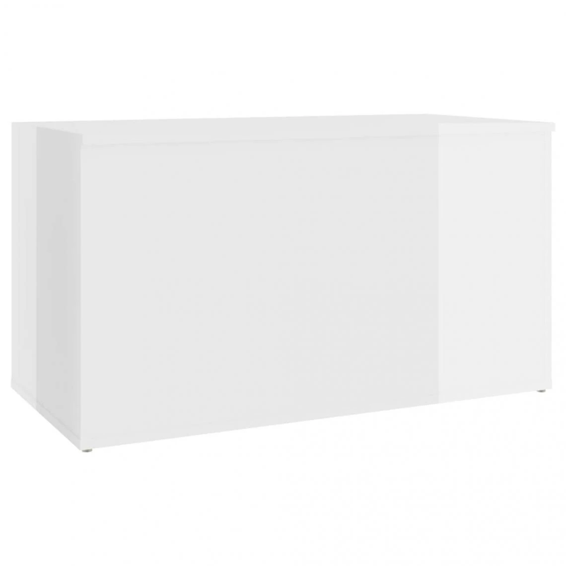 VidaXL Coffre De Rangement Blanc Brillant 84x42x46cm Bois D'ingénieri... 7 VidaXL Coffre De Rangement Blanc Brillant 84x42x46cm Bois D'ingénieri... – Image 5