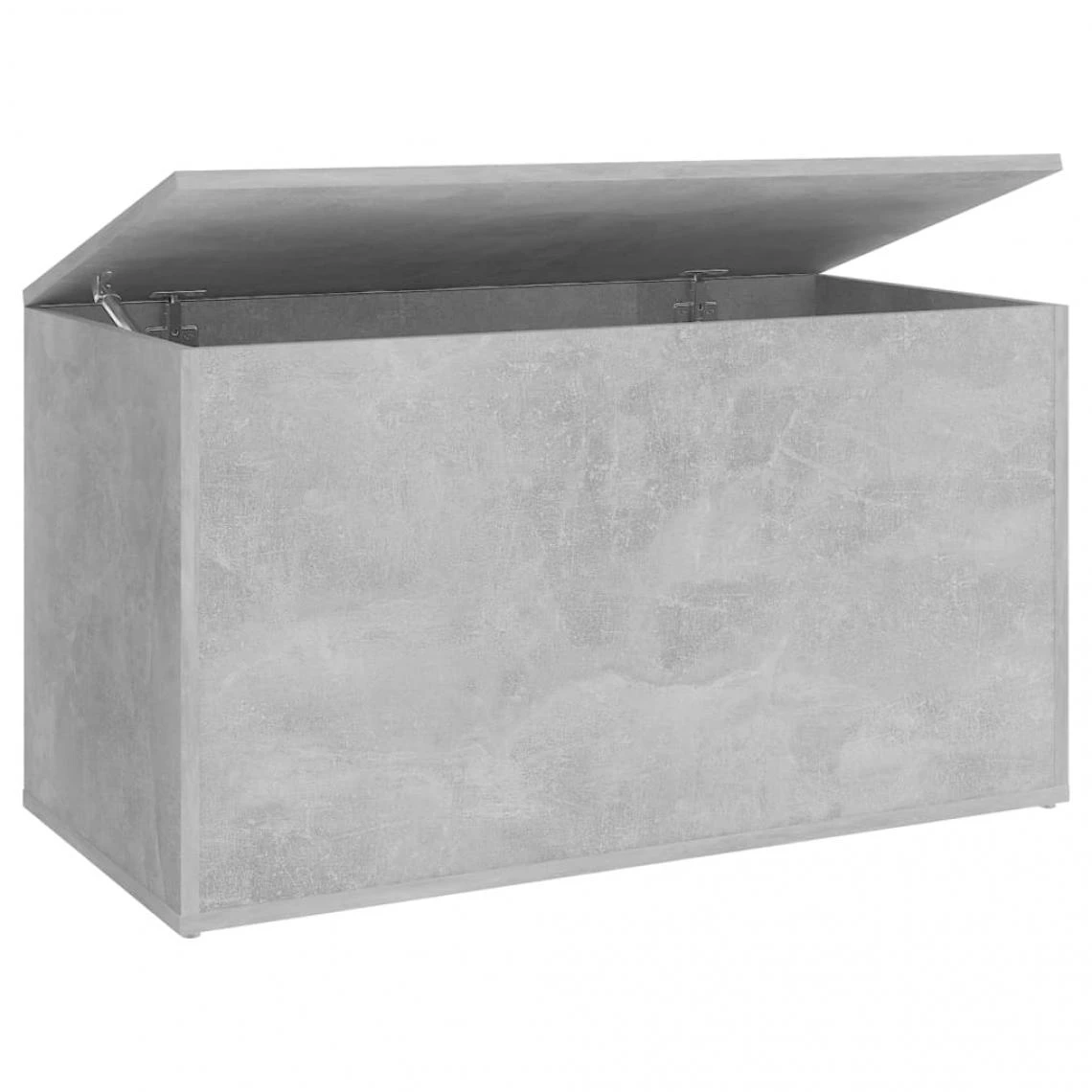 VidaXL Coffre De Rangement Gris Béton 84x42x46 Cm Bois D'ingénierie 4 VidaXL Coffre De Rangement Gris Béton 84x42x46 Cm Bois D'ingénierie – Image 2