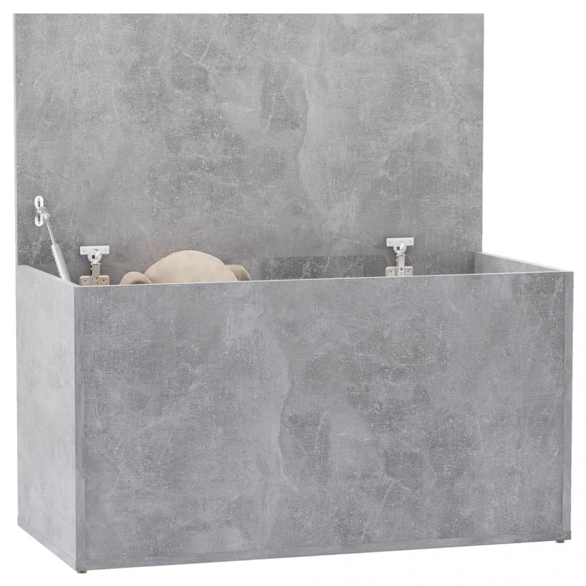 VidaXL Coffre De Rangement Gris Béton 84x42x46 Cm Bois D'ingénierie 5 VidaXL Coffre De Rangement Gris Béton 84x42x46 Cm Bois D'ingénierie – Image 3