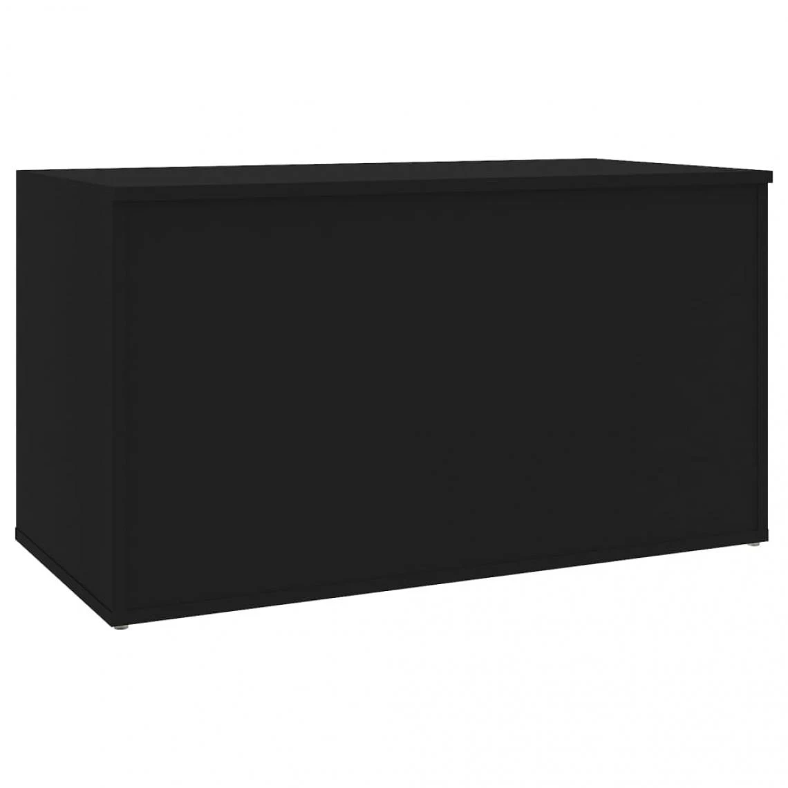 VidaXL Coffre De Rangement Noir 84x42x46 Cm Bois D'ingénierie 7 VidaXL Coffre De Rangement Noir 84x42x46 Cm Bois D'ingénierie – Image 5