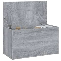 VidaXL Coffre De Rangement Sonoma Gris 84x42x46 Cm Bois D'ingénierie -magasin Vente-unique vidaxl coffre de rangement sonoma gris 84x42x46 cm bois dingenierie 13449630 36796560 1140x1140