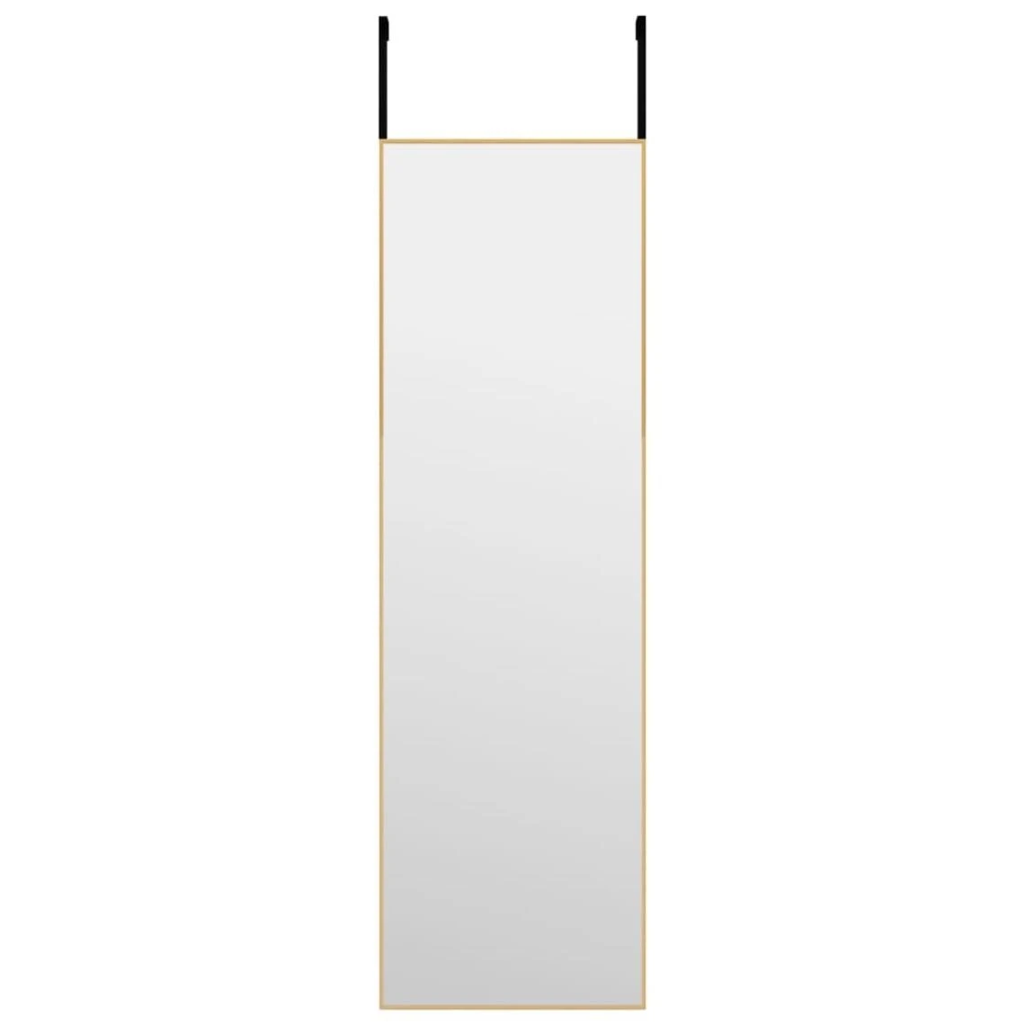 VidaXL Miroir De Porte Doré 30x100 Cm Verre Et Aluminium 4 VidaXL Miroir De Porte Doré 30x100 Cm Verre Et Aluminium – Image 2