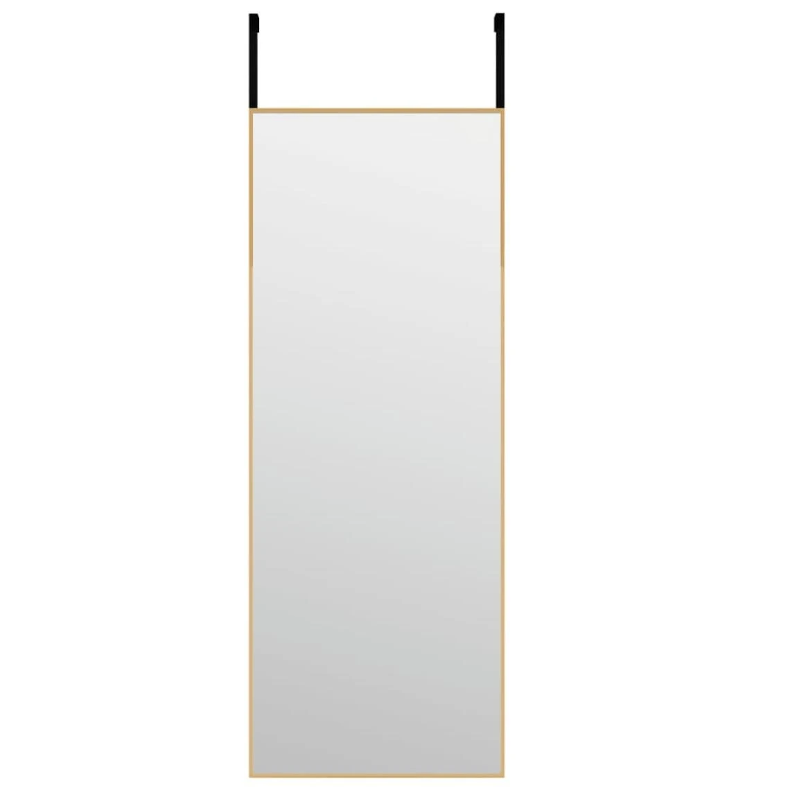 VidaXL Miroir De Porte Doré 30x80 Cm Verre Et Aluminium 4 VidaXL Miroir De Porte Doré 30x80 Cm Verre Et Aluminium – Image 2