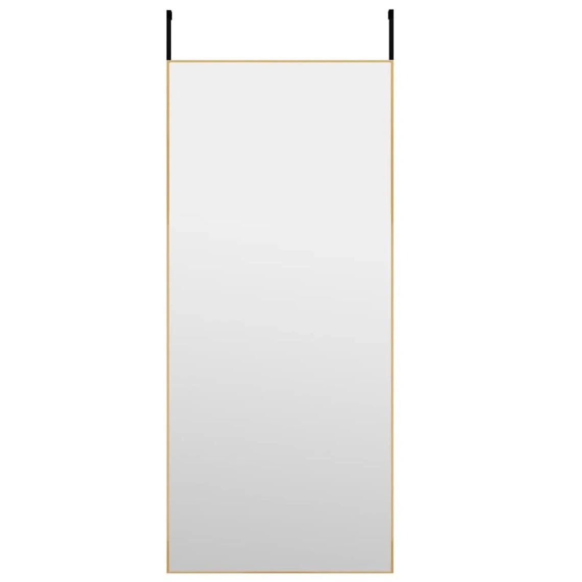 VidaXL Miroir De Porte Doré 40x100 Cm Verre Et Aluminium 4 VidaXL Miroir De Porte Doré 40x100 Cm Verre Et Aluminium – Image 2