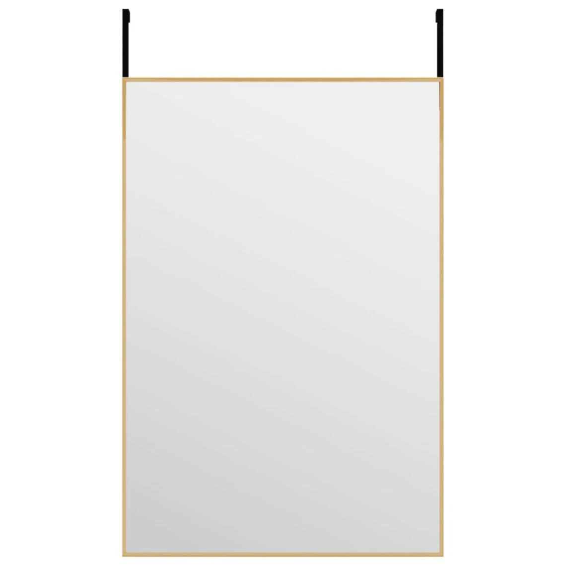 VidaXL Miroir De Porte Doré 40x60 Cm Verre Et Aluminium 4 VidaXL Miroir De Porte Doré 40x60 Cm Verre Et Aluminium – Image 2