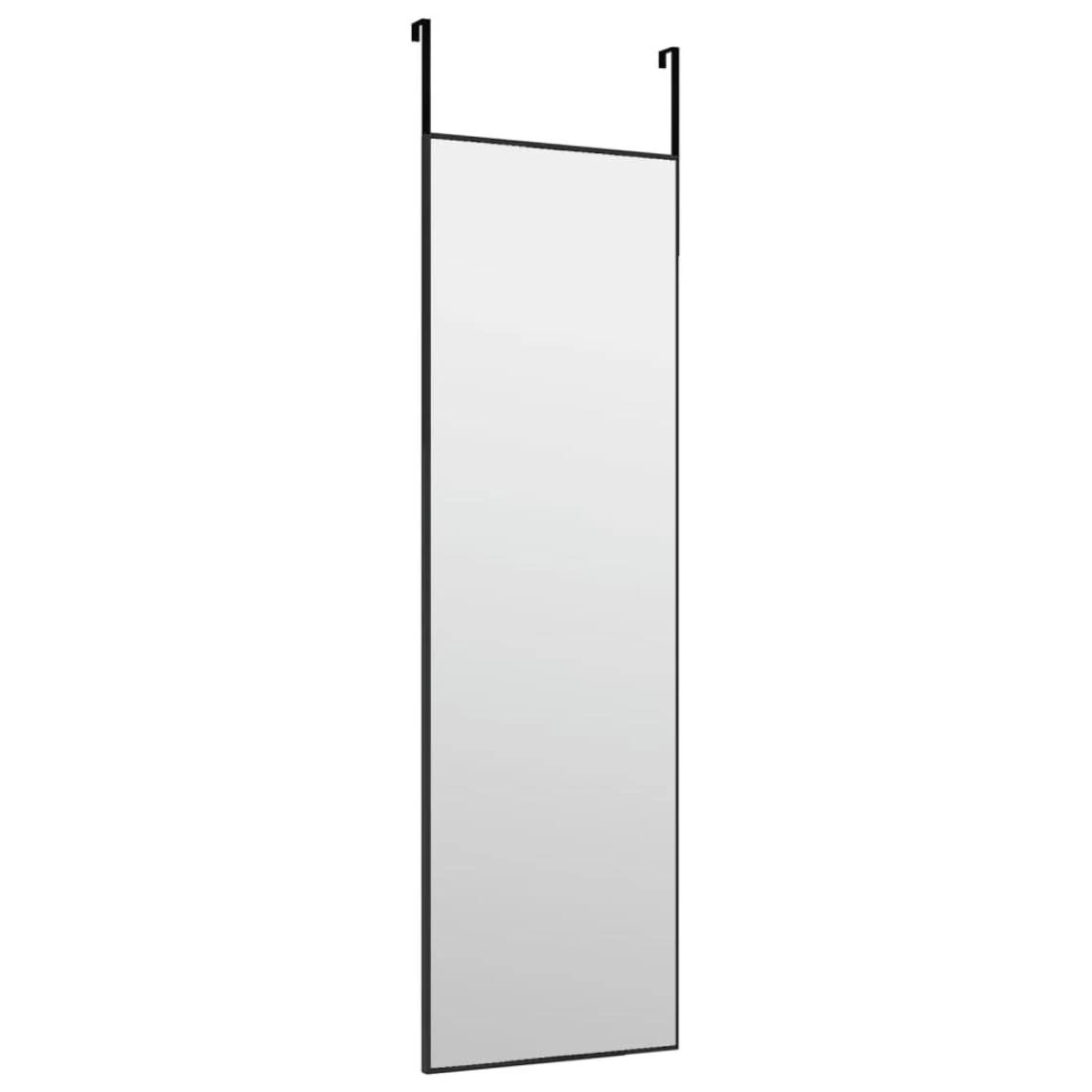 VidaXL Miroir De Porte Noir 30x100 Cm Verre Et Aluminium 5 VidaXL Miroir De Porte Noir 30x100 Cm Verre Et Aluminium – Image 3