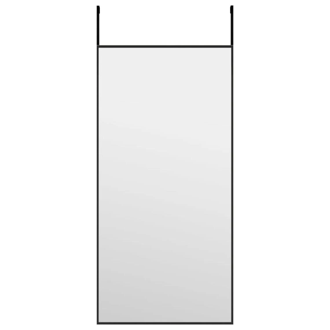 VidaXL Miroir De Porte Noir 30x60 Cm Verre Et Aluminium 4 VidaXL Miroir De Porte Noir 30x60 Cm Verre Et Aluminium – Image 2