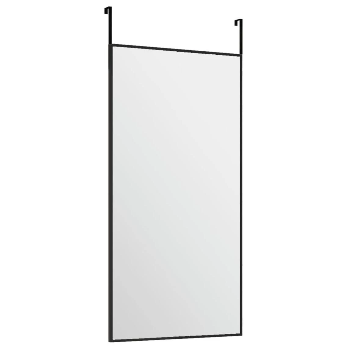 VidaXL Miroir De Porte Noir 30x60 Cm Verre Et Aluminium 5 VidaXL Miroir De Porte Noir 30x60 Cm Verre Et Aluminium – Image 3