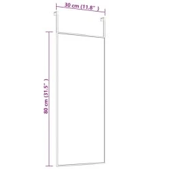 VidaXL Miroir De Porte Noir 30x80 Cm Verre Et Aluminium -magasin Vente-unique vidaxl miroir de porte noir 30x80 cm verre et aluminium 13701298 37785532 1140x1140