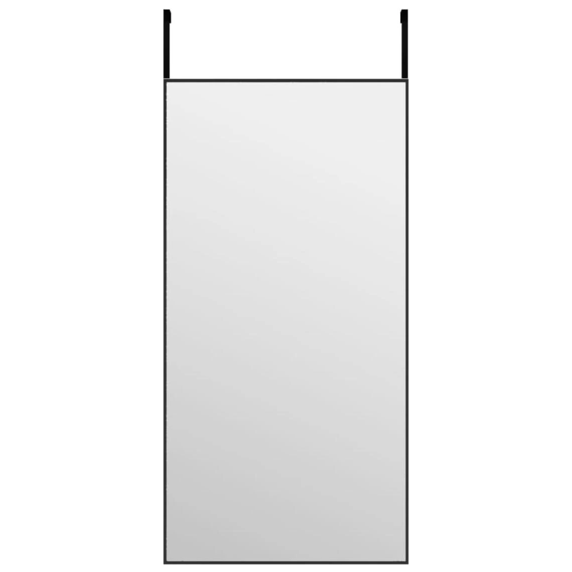 VidaXL Miroir De Porte Noir 40x80 Cm Verre Et Aluminium 4 VidaXL Miroir De Porte Noir 40x80 Cm Verre Et Aluminium – Image 2