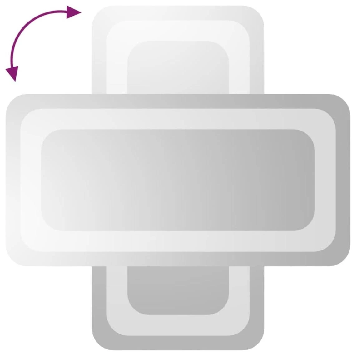 VidaXL Miroir De Salle De Bain à LED 20x40 Cm 5 VidaXL Miroir De Salle De Bain à LED 20x40 Cm – Image 3