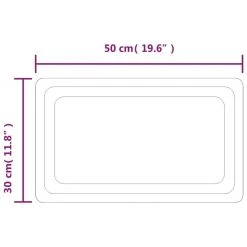 VidaXL Miroir De Salle De Bain à LED 30x50 Cm -magasin Vente-unique vidaxl miroir de salle de bain a led 30x50 cm 14116224 39333386 1140x1140