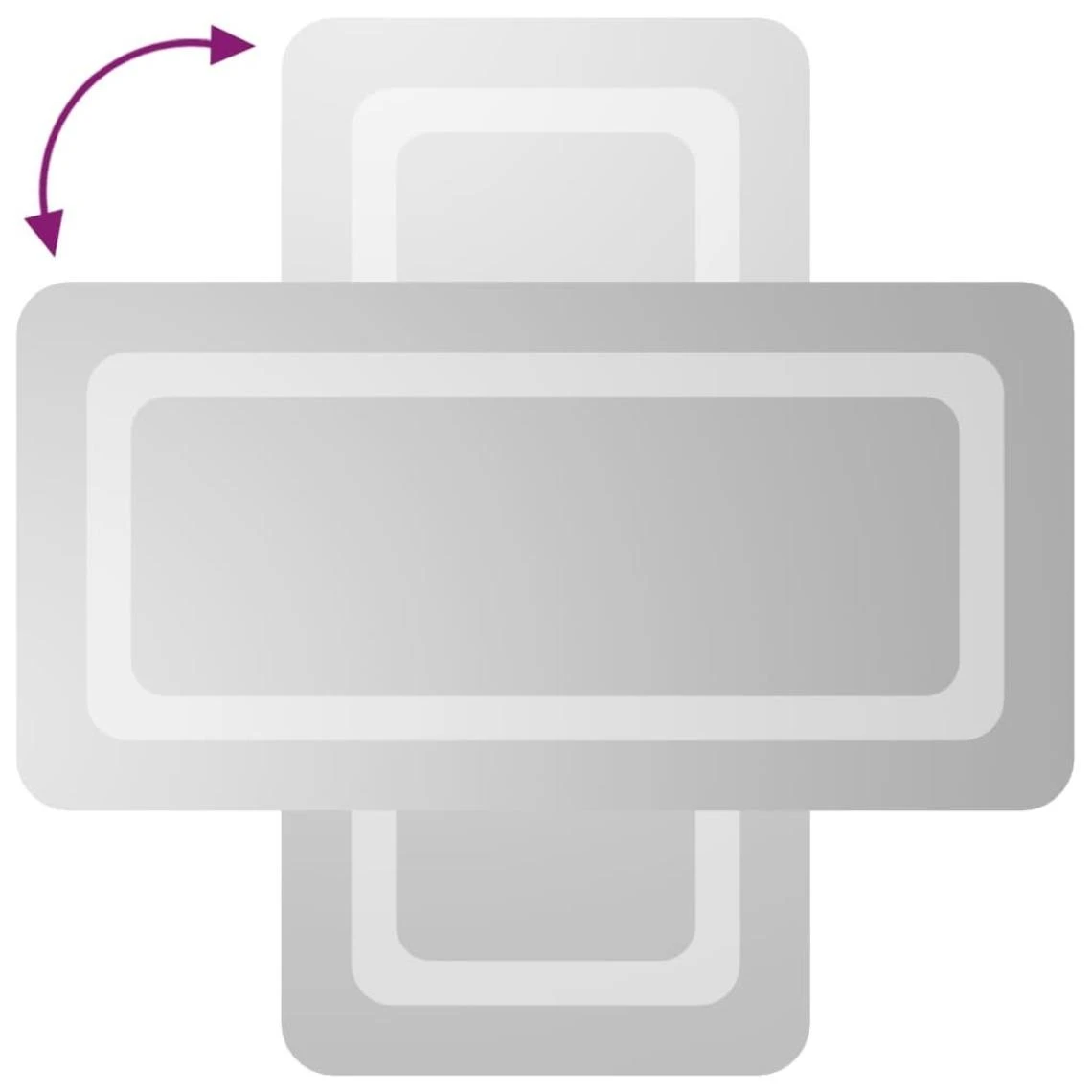 VidaXL Miroir De Salle De Bain à LED 30x60 Cm 5 VidaXL Miroir De Salle De Bain à LED 30x60 Cm – Image 3