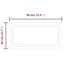 VidaXL Miroir De Salle De Bain à LED 40x80 Cm -magasin Vente-unique vidaxl miroir de salle de bain a led 40x80 cm 14116286 39333620 1140x1140 1
