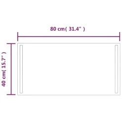 VidaXL Miroir De Salle De Bain à LED 40x80 Cm -magasin Vente-unique vidaxl miroir de salle de bain a led 40x80 cm 14116382 39333996 1140x1140