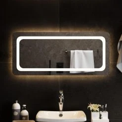 VidaXL Miroir De Salle De Bain à LED 90x40 Cm