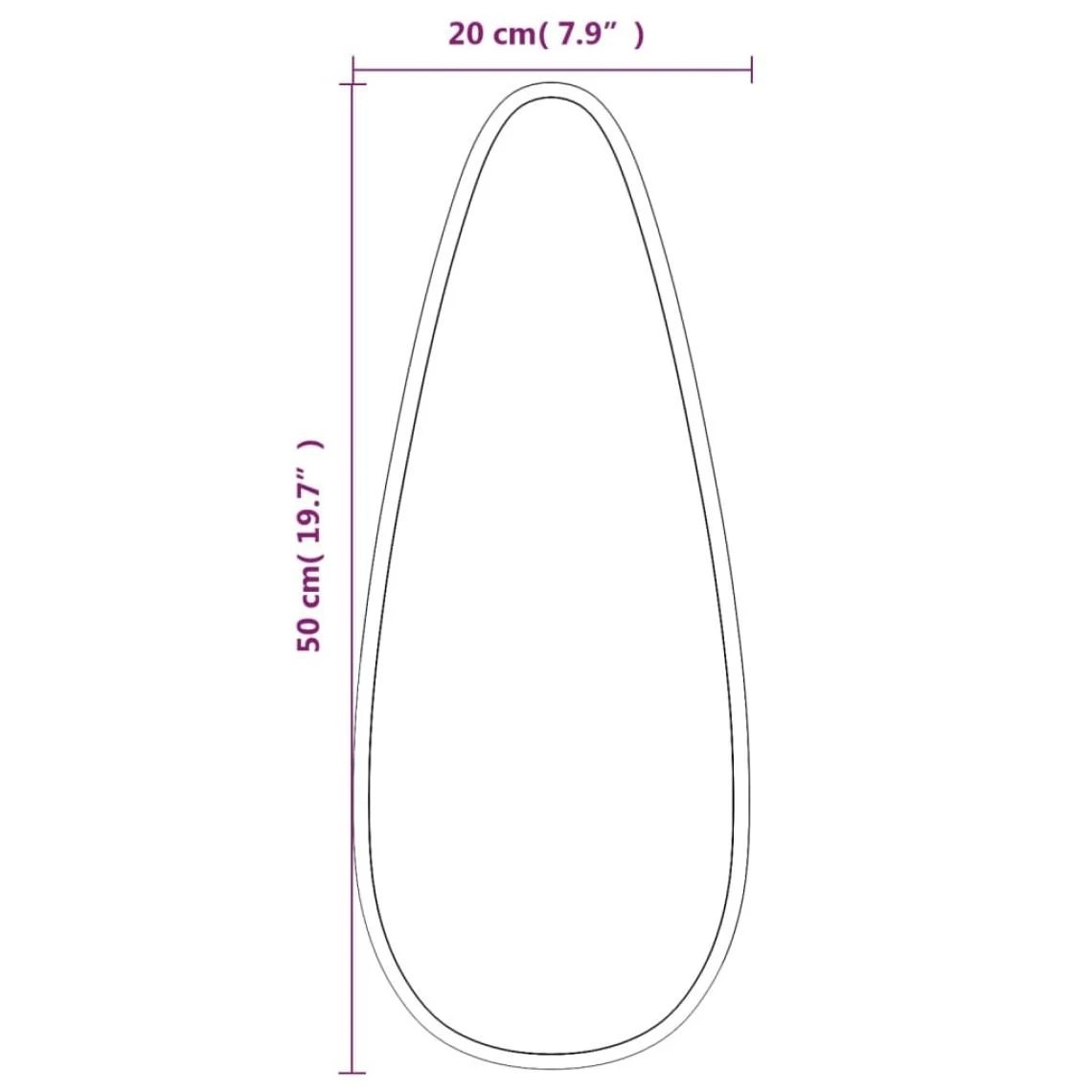 VidaXL Miroir Mural Argenté 50x20 Cm 7 VidaXL Miroir Mural Argenté 50x20 Cm – Image 5