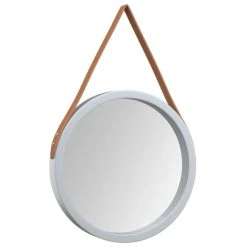 VidaXL Miroir Mural Avec Sangle Argenté Ø 35 Cm -magasin Vente-unique vidaxl miroir mural avec sangle argente 35 cm 14116436 39334200 1140x1140
