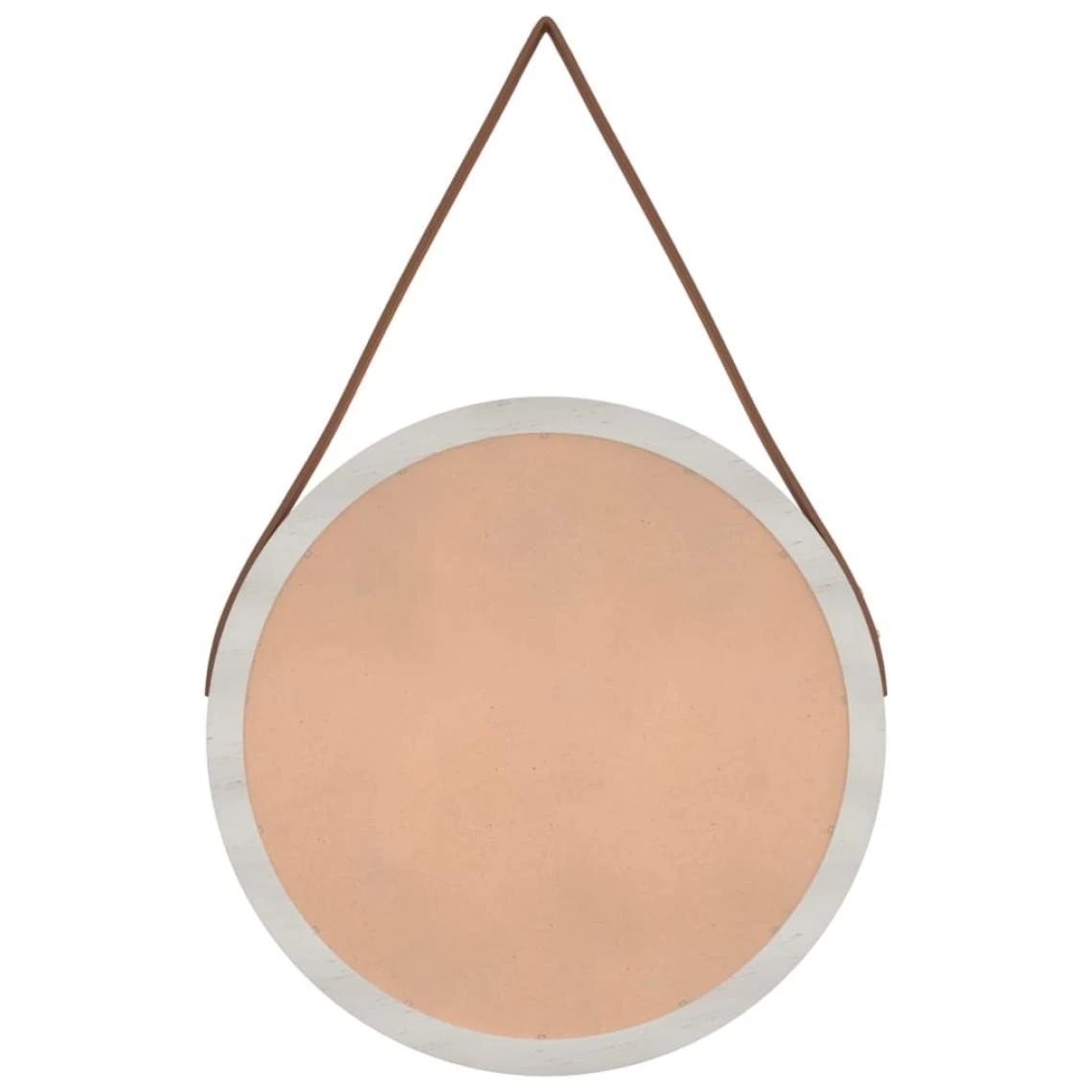 VidaXL Miroir Mural Avec Sangle Blanc Ø 35 Cm 5 VidaXL Miroir Mural Avec Sangle Blanc Ø 35 Cm – Image 3