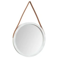 VidaXL Miroir Mural Avec Sangle Blanc Ø 45 Cm 8 VidaXL Miroir Mural Avec Sangle Blanc Ø 45 Cm -magasin Vente-unique vidaxl miroir mural avec sangle blanc 45 cm 14113362 39320210 1140x1140