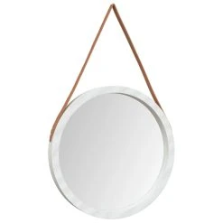 VidaXL Miroir Mural Avec Sangle Blanc Ø 55 Cm -magasin Vente-unique vidaxl miroir mural avec sangle blanc 55 cm 14116528 39334558 1140x1140