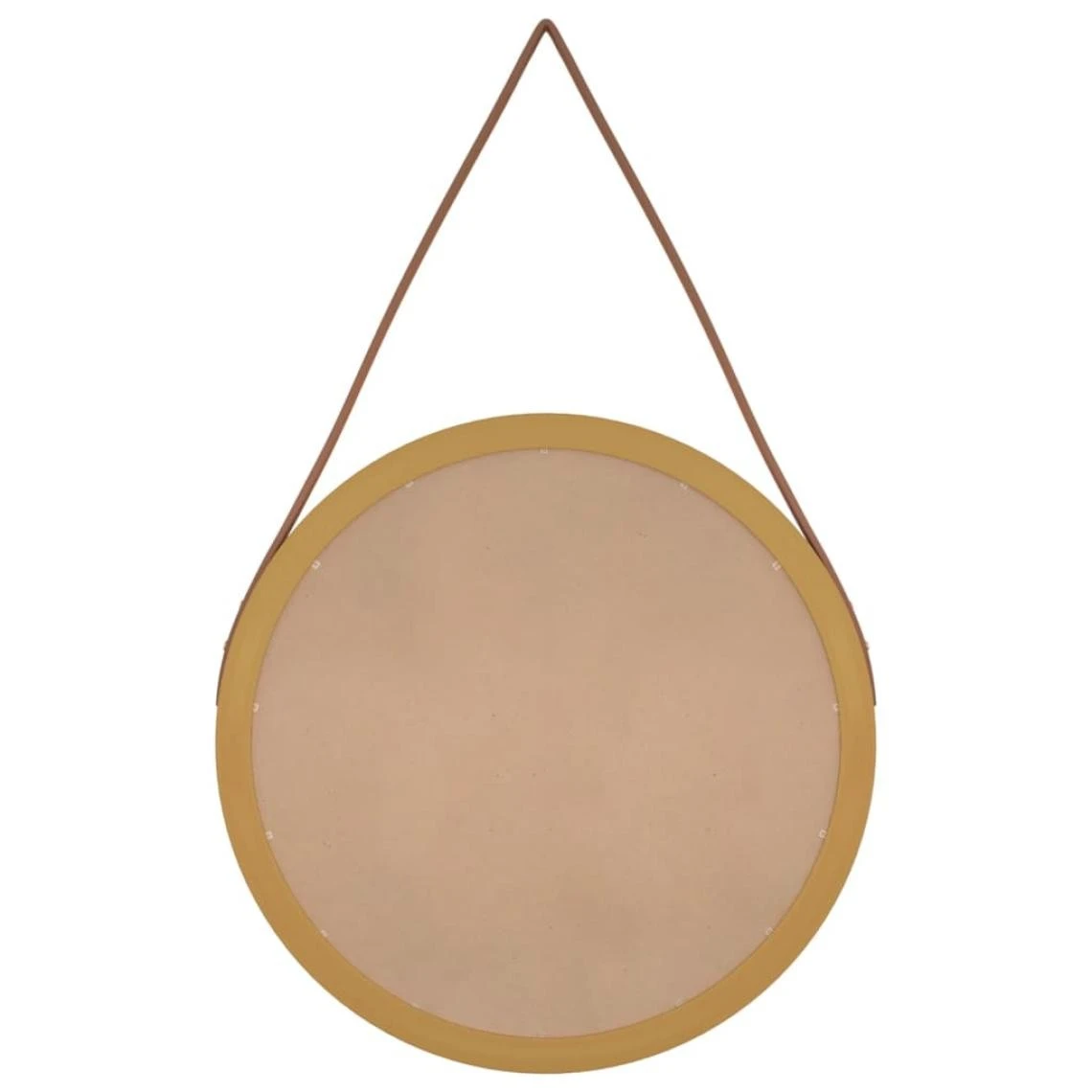 VidaXL Miroir Mural Avec Sangle Doré Ø 45 Cm 5 VidaXL Miroir Mural Avec Sangle Doré Ø 45 Cm – Image 3