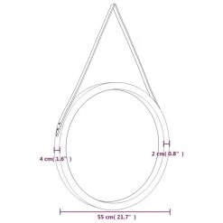 VidaXL Miroir Mural Avec Sangle Doré Ø 55 Cm 11 VidaXL Miroir Mural Avec Sangle Doré Ø 55 Cm -magasin Vente-unique vidaxl miroir mural avec sangle dore 55 cm 14116264 39333536 1140x1140