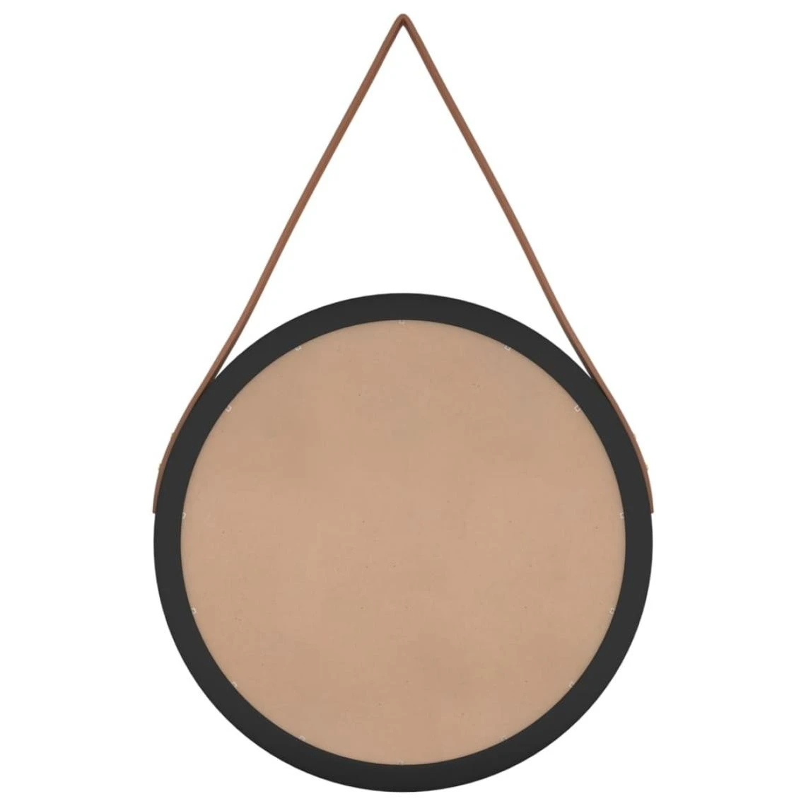 VidaXL Miroir Mural Avec Sangle Noir Ø 35 Cm 5 VidaXL Miroir Mural Avec Sangle Noir Ø 35 Cm – Image 3