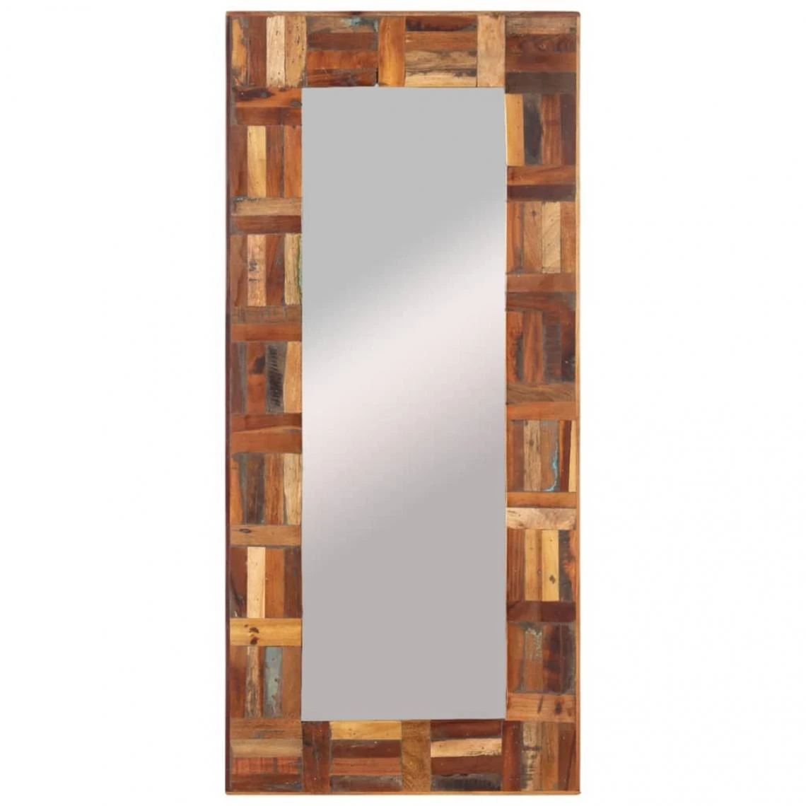 VidaXL Miroir Mural Bois Massif De Récupération 50x110 Cm 3 VidaXL Miroir Mural Bois Massif De Récupération 50x110 Cm