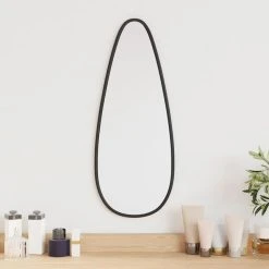 VidaXL Miroir Mural Noir 50x20 Cm
