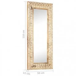 VidaXL Miroir Sculpté à La Main 110x50x2,6 Cm Bois De Manguier Solid... 11 VidaXL Miroir Sculpté à La Main 110x50x2,6 Cm Bois De Manguier Solid... -magasin Vente-unique vidaxl miroir sculpte a la main 110x50x11 cm bois de manguier solide 10602180 27574172 1140x1140