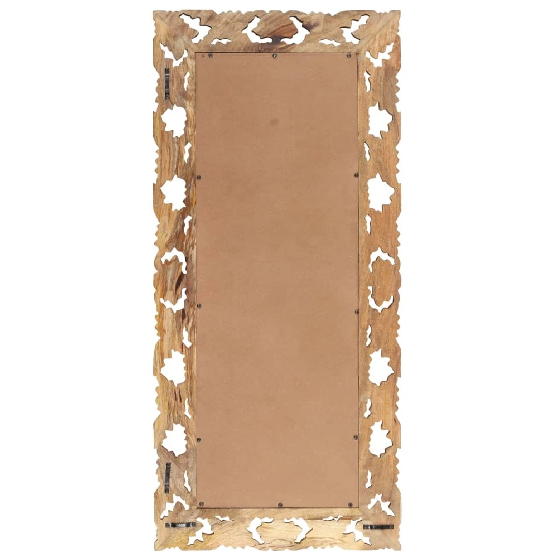 VidaXL Miroir Sculpté à La Main Marron 110x50 Cm Bois De Manguier 5 VidaXL Miroir Sculpté à La Main Marron 110x50 Cm Bois De Manguier – Image 3
