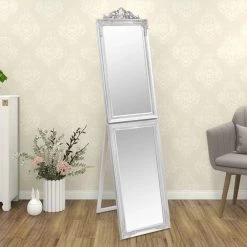 VidaXL Miroir Sur Pied Argenté 40x160 Cm