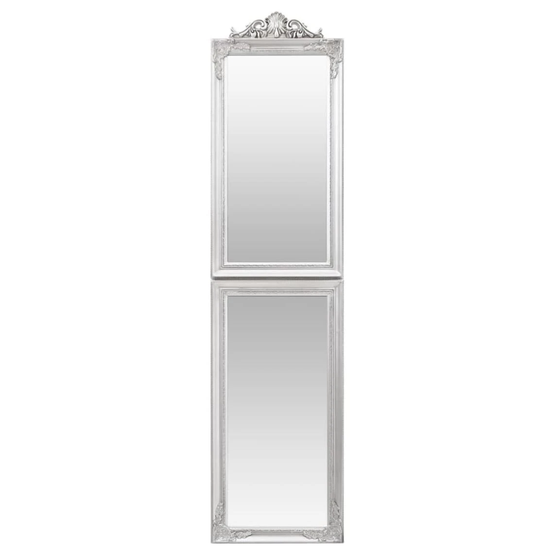 VidaXL Miroir Sur Pied Argenté 45x180 Cm 4 VidaXL Miroir Sur Pied Argenté 45x180 Cm – Image 2