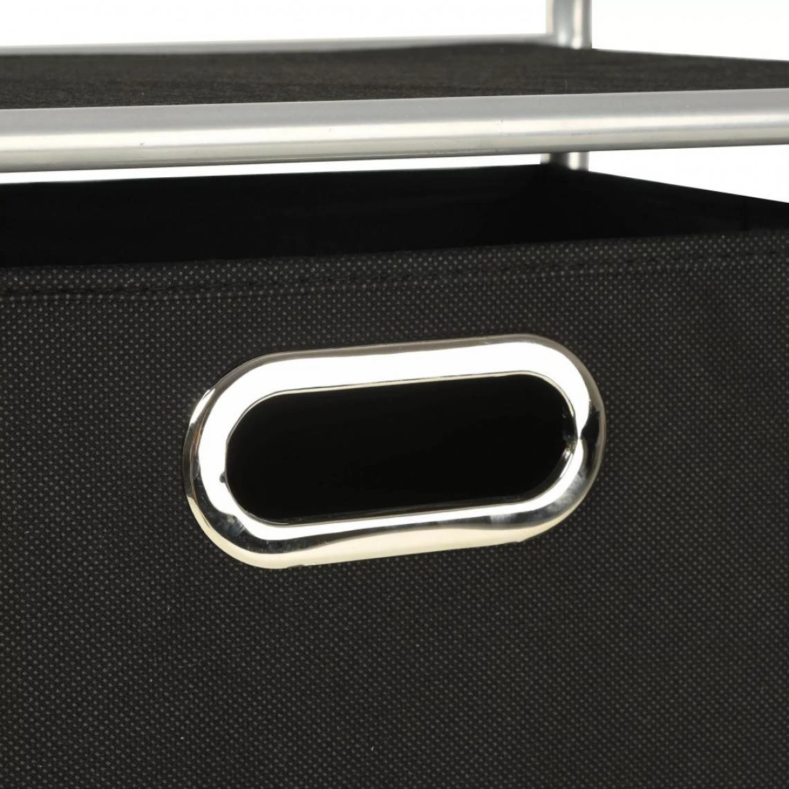 VidaXL Unité à étagères Avec 4 Boîtes De Rangement Acier Et Tissu 7 VidaXL Unité à étagères Avec 4 Boîtes De Rangement Acier Et Tissu – Image 5